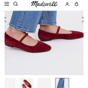 Madewell red ballet flats